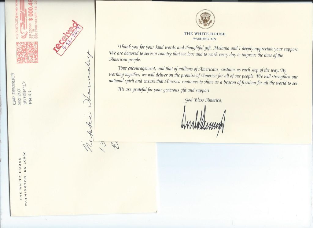 President letter